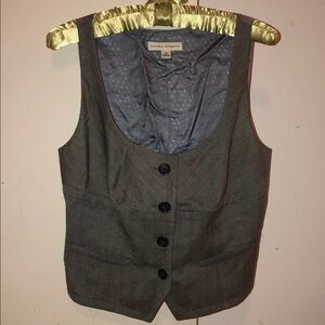 Banana Republic Gray Wool Buttoned Vest Size 6